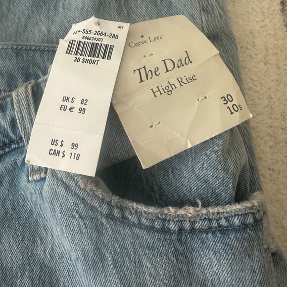 NWT Abercrombie & Fitch Women's Curve Love The Dad High Rise Jeans Size 30/10s - Picture 4 of 4